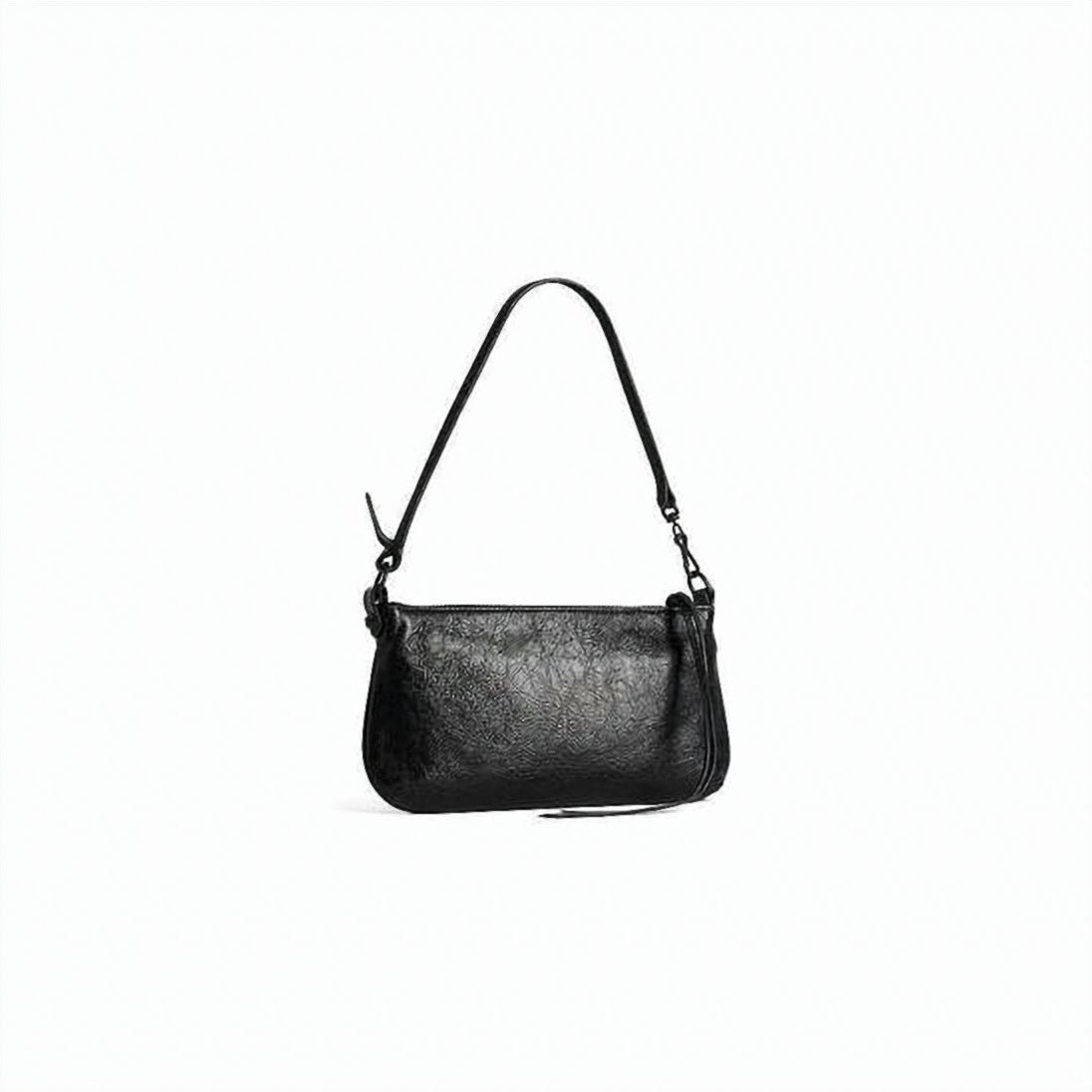 Rectangular Lambskin Leather Pouch with Decorative Studs