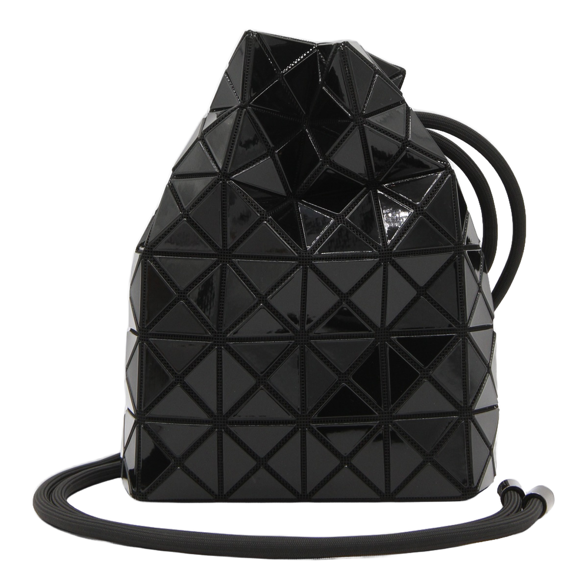 Geometric Black Bag With Triangular Pattern