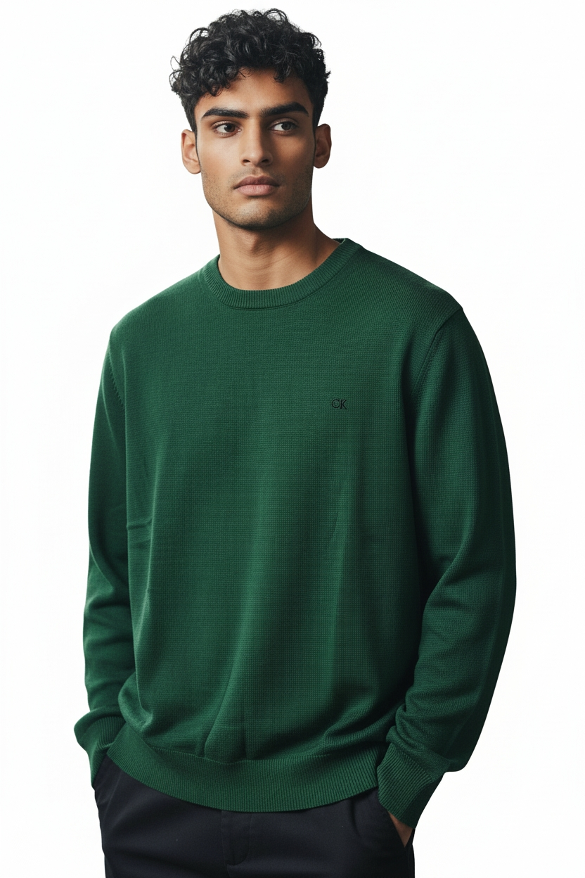 Long-Sleeved Knit Top in Organic Cotton