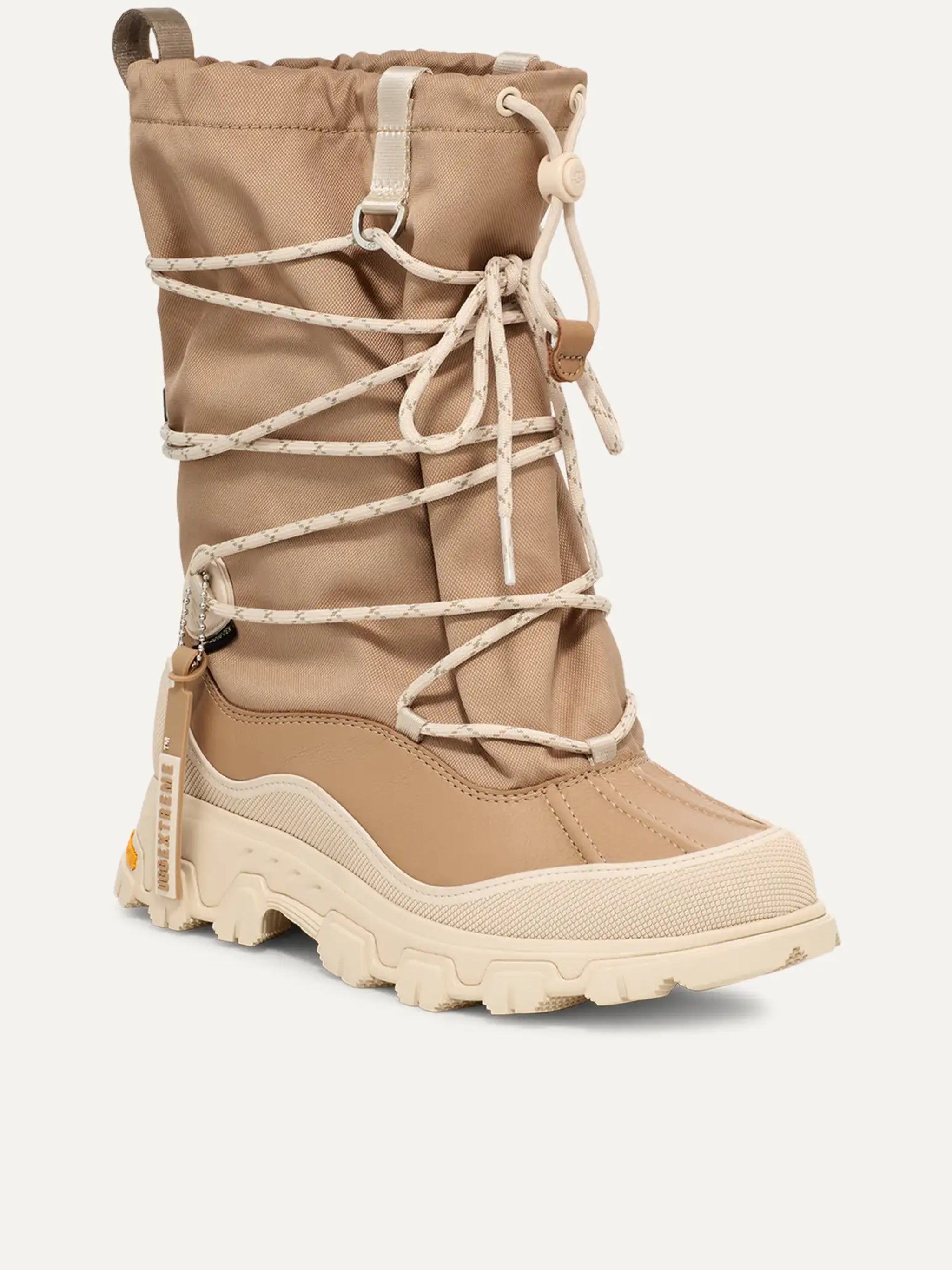 Beige Metropeak Mid-Calf Utilitarian Boots