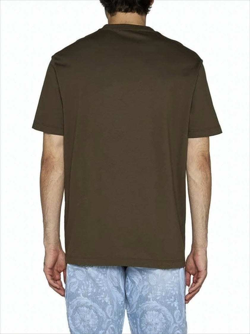 Olive-Brown Graphic Logo Short-Sleeve T-Shirt