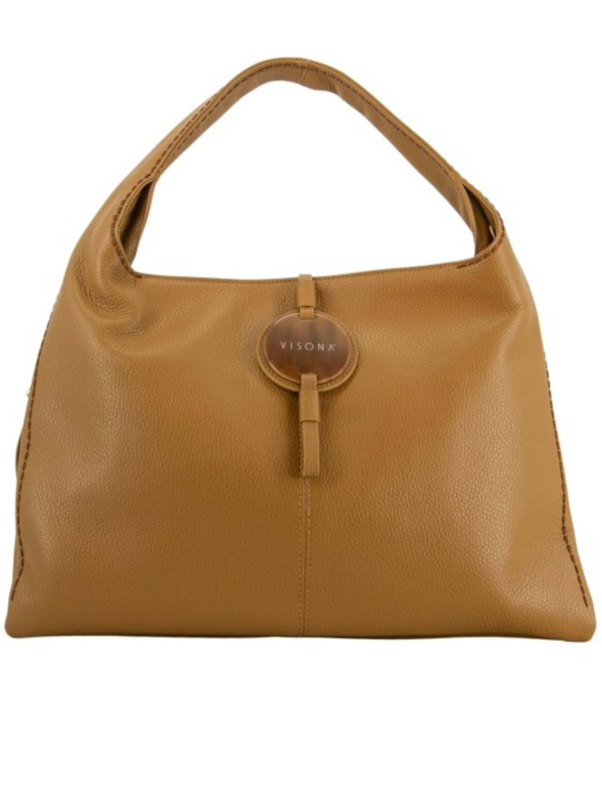 California Medium Pebbled Leather Shoulder Bag