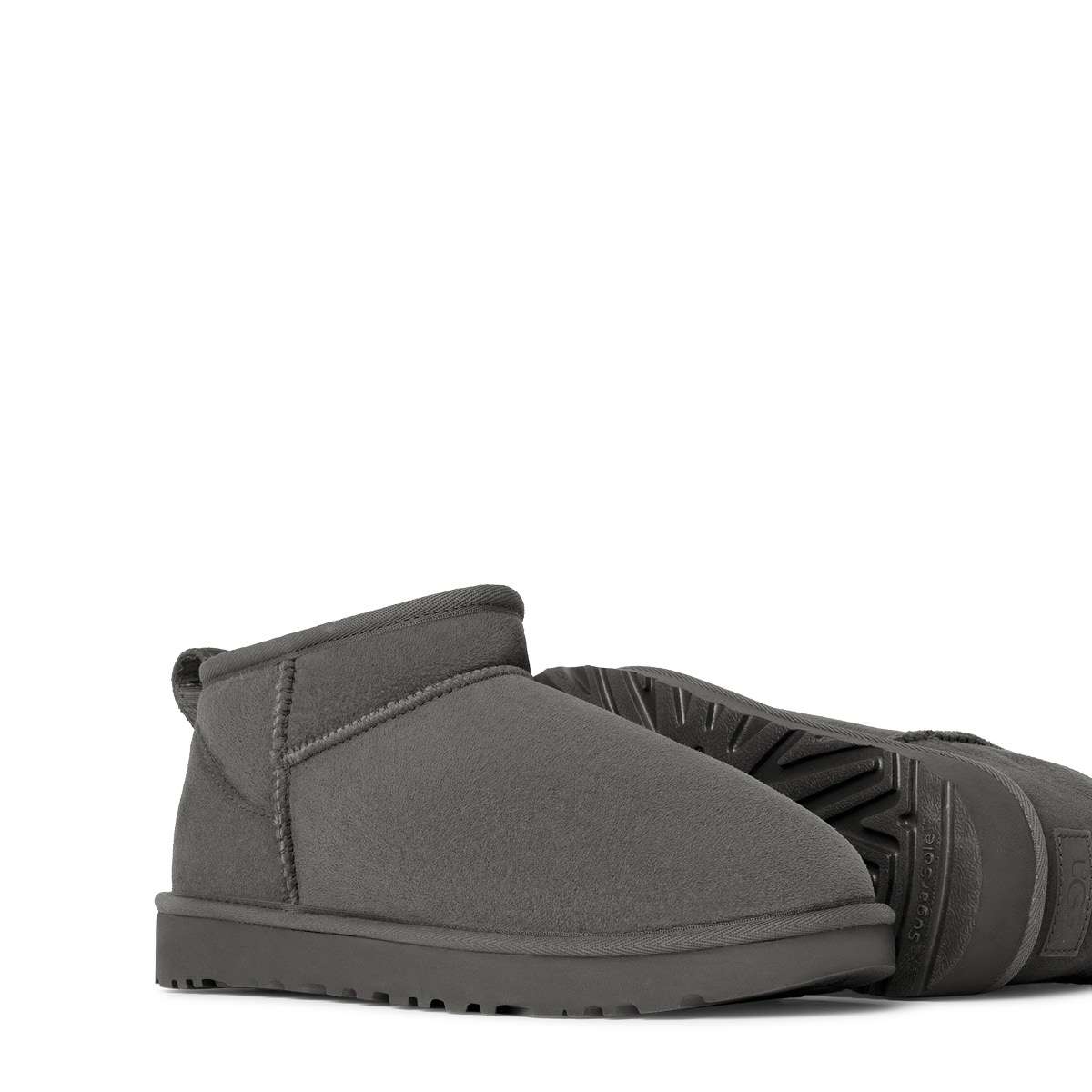 Classic Ultra Mini Grey Ankle Boots