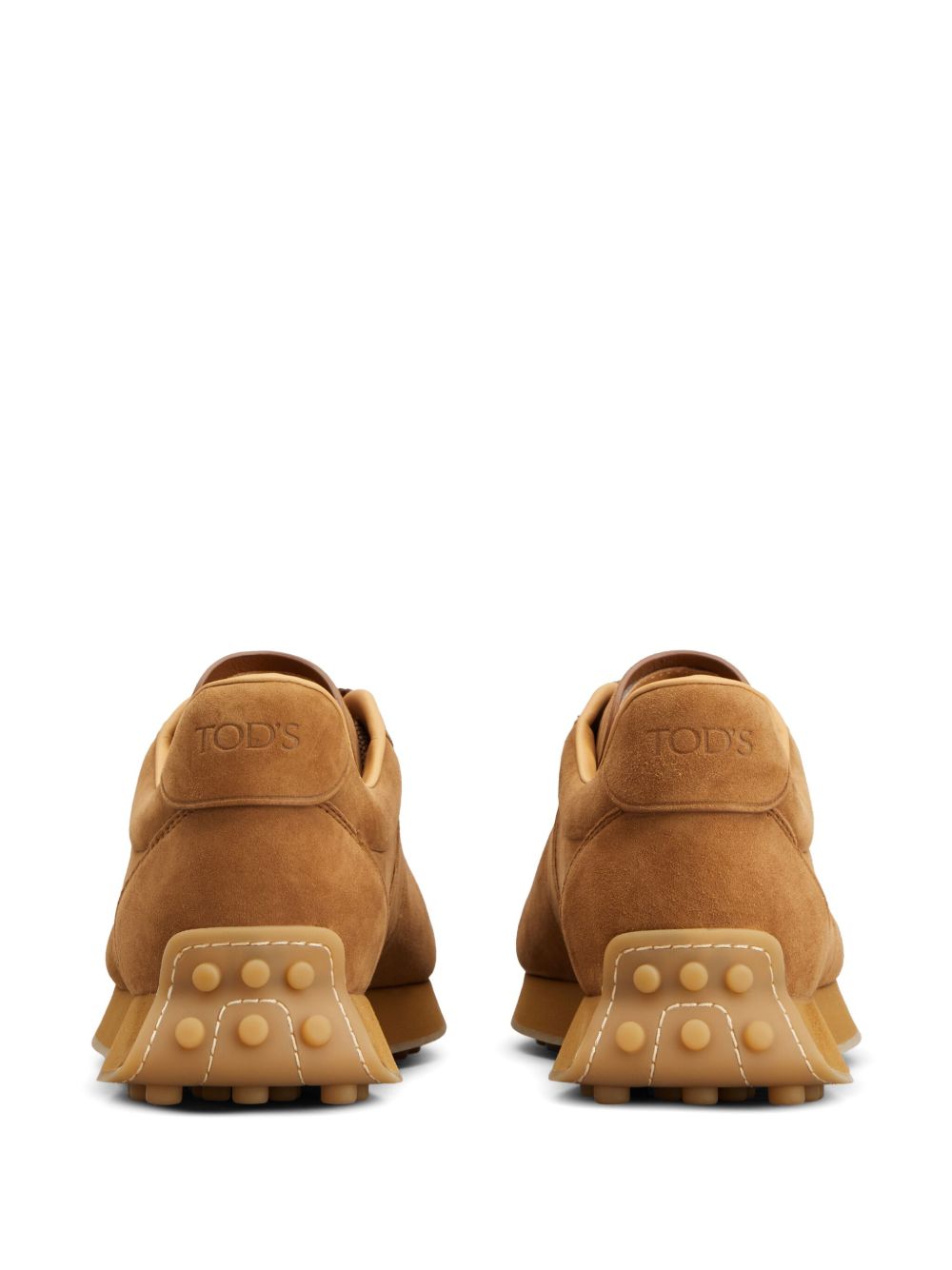 Brown Sneakers with Logo-Debossed Tongue