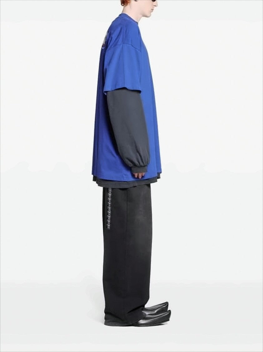Blue Loose-Fit Balenciaga T-Shirt