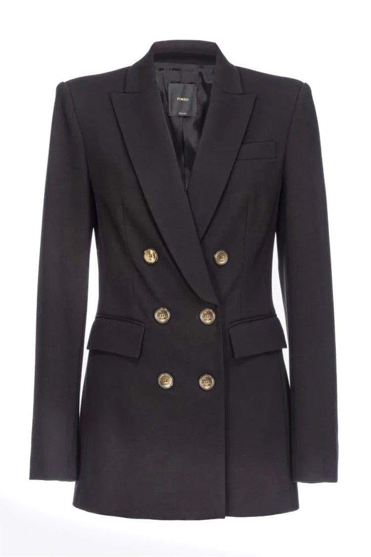 Black Double-Breasted Blazer