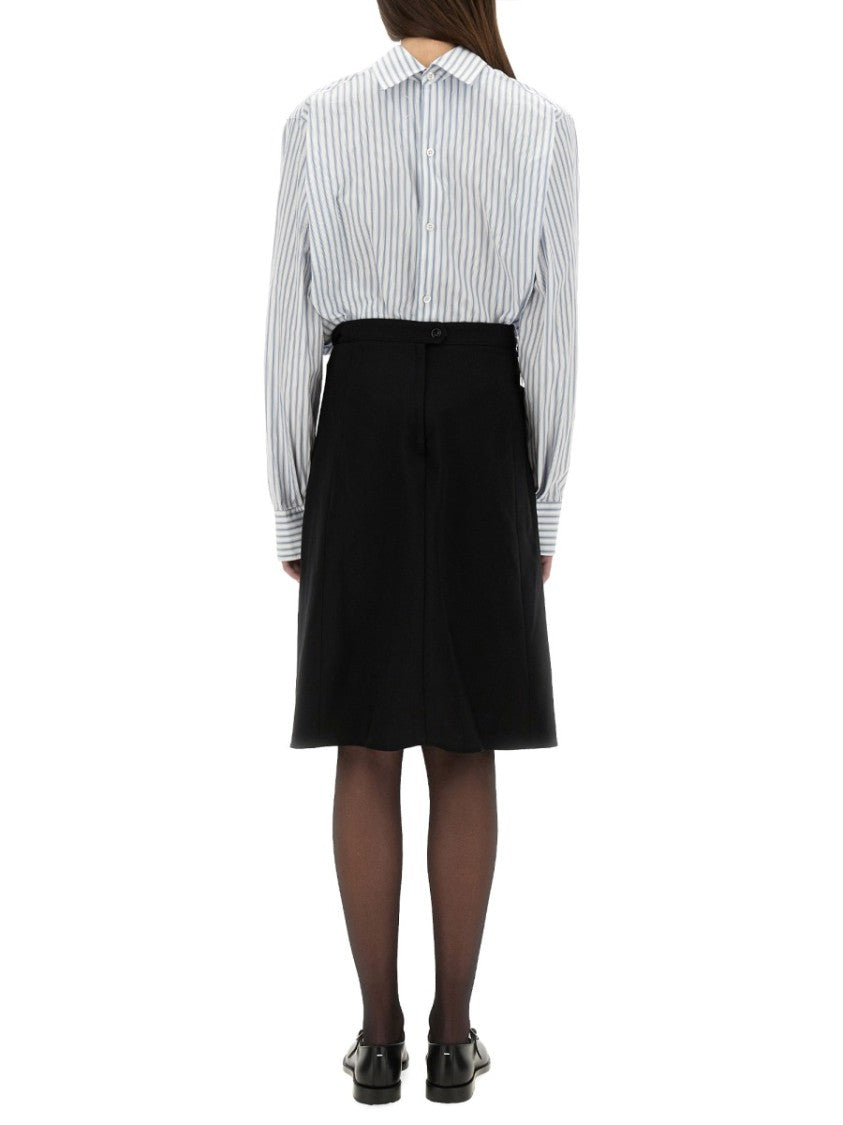 Inverted Striped Dress-Shirt