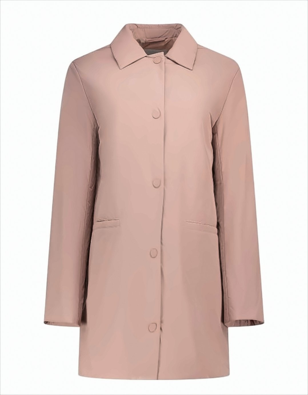 Soft Pink Jacket With Classic Collar