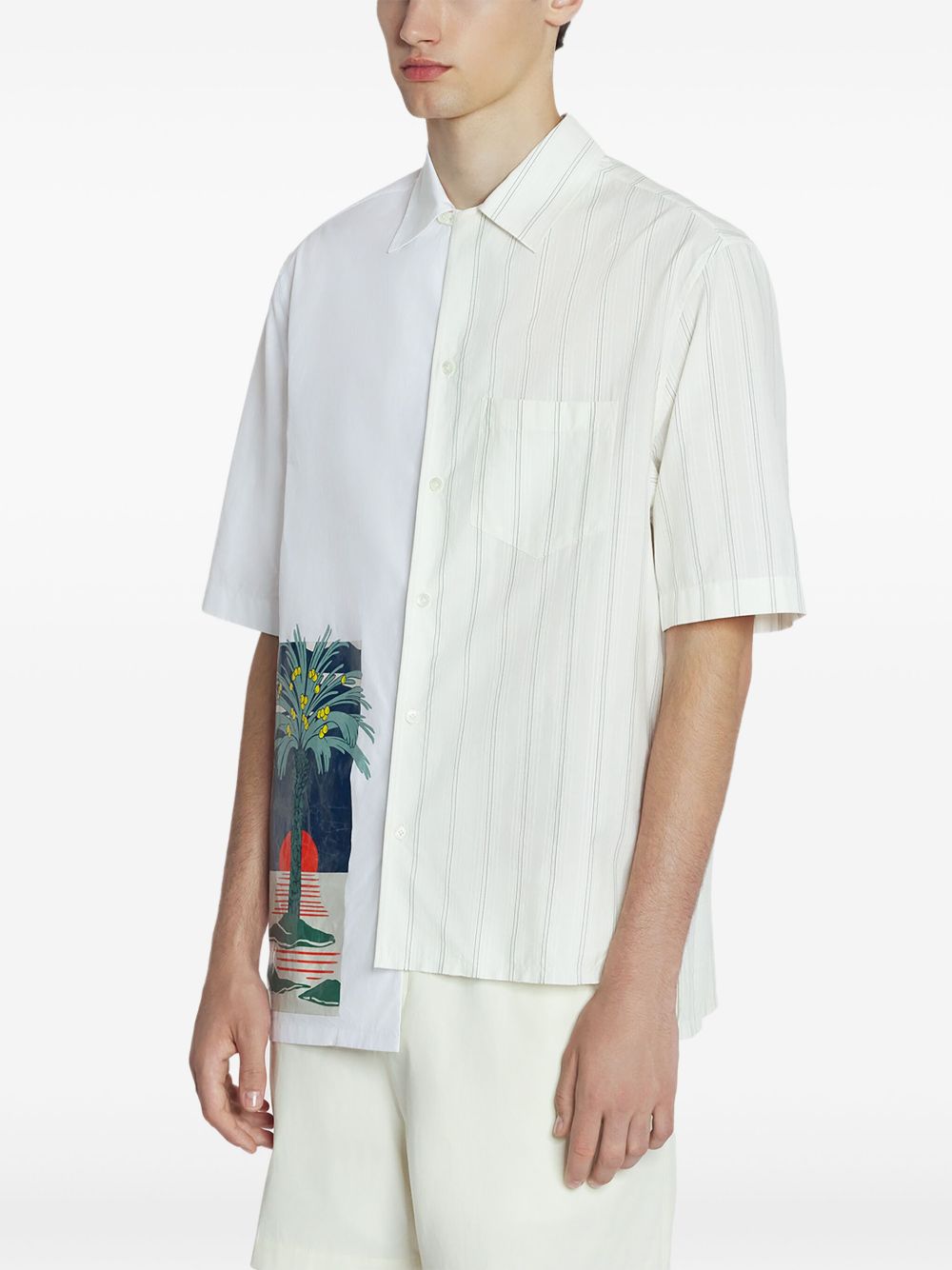 Asymmetric White Shirt