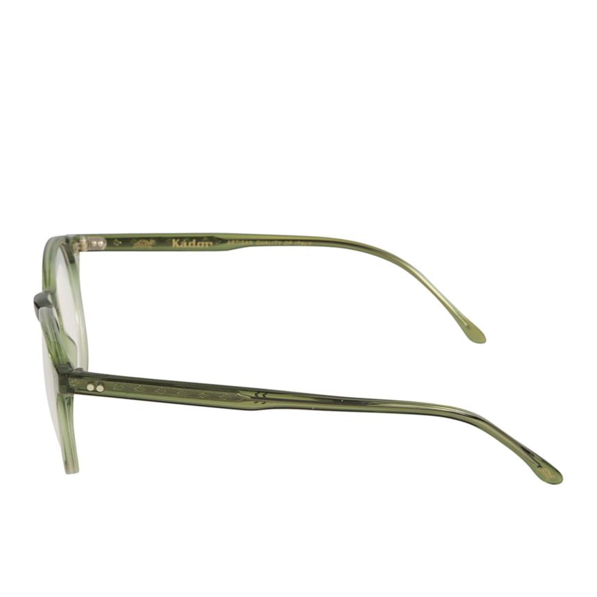 Chyli Translucent Olive Green Rounded Eyeglasses with Glossy Finish