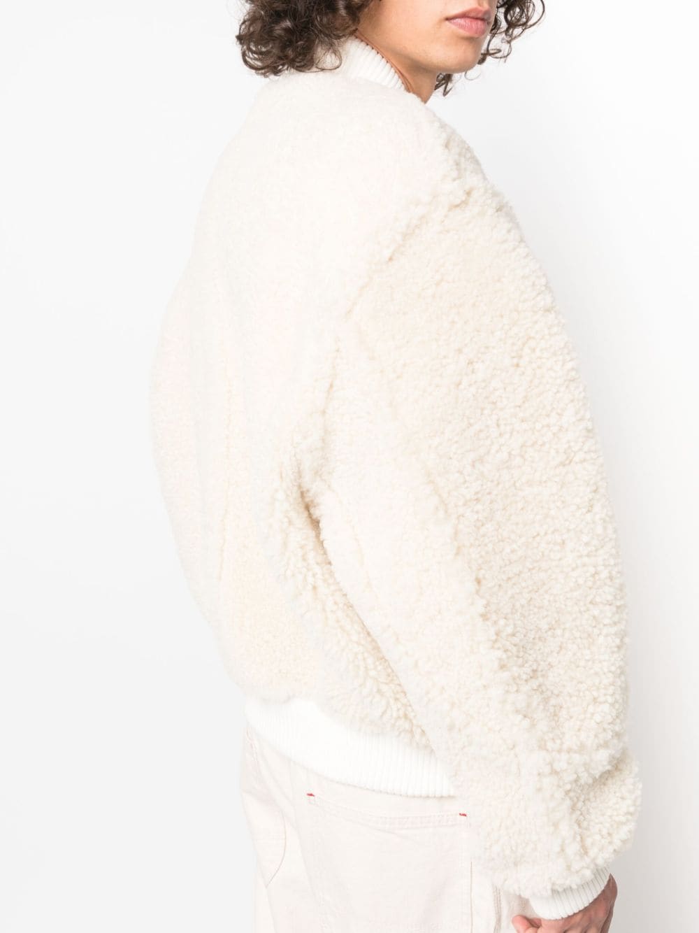 Off-White Shearling Bomber Jacket
