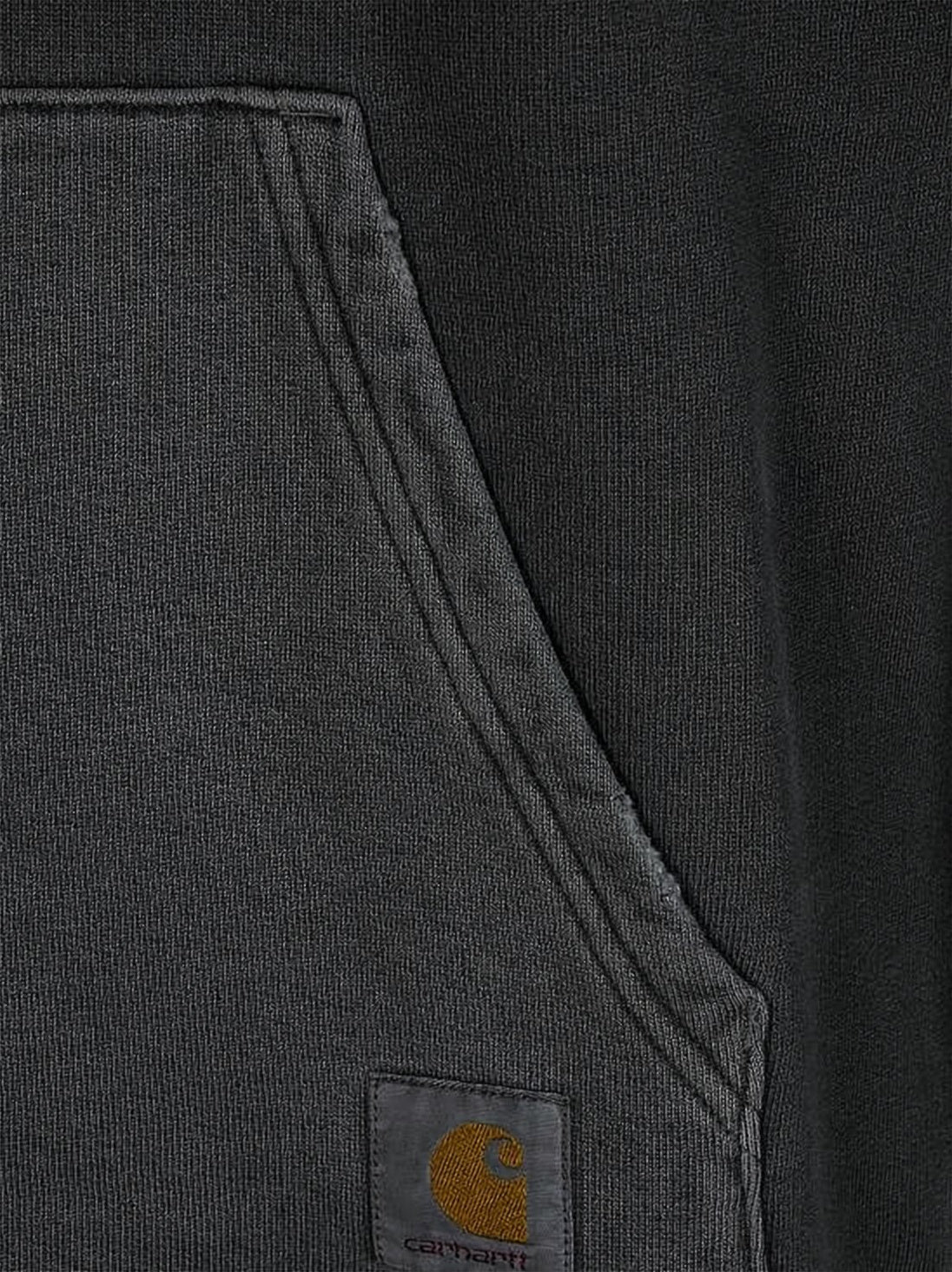 Relaxed Fit Black Hoodie with Kangaroo Pocket