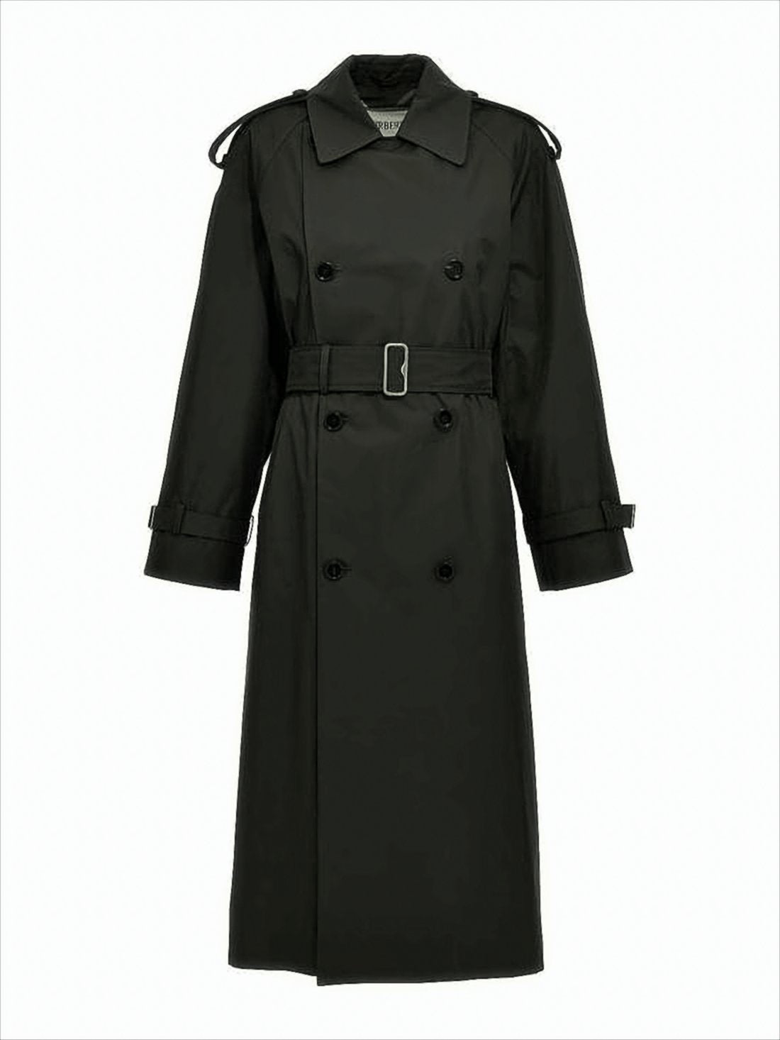 Double-Breasted Trench Coat with Tailored Waist