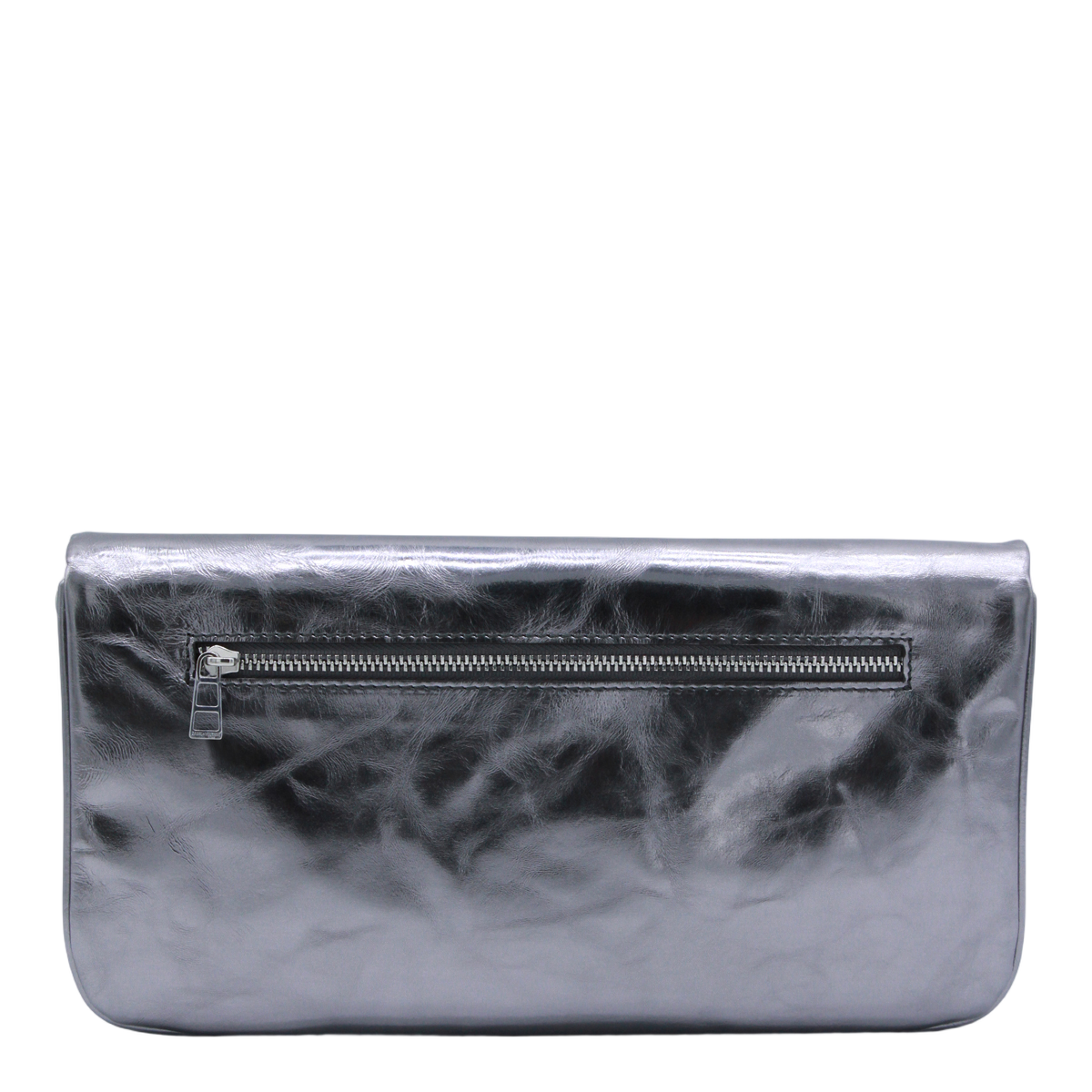 Glossy Crinkled Texture Clutch