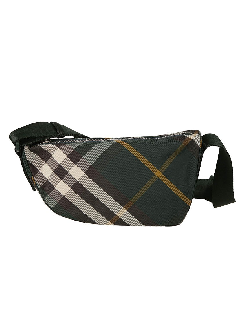 Curved Plaid Belt Bag