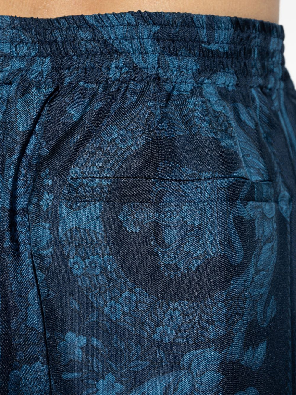 Relaxed Baroque Patterned Silk-Nylon Shorts
