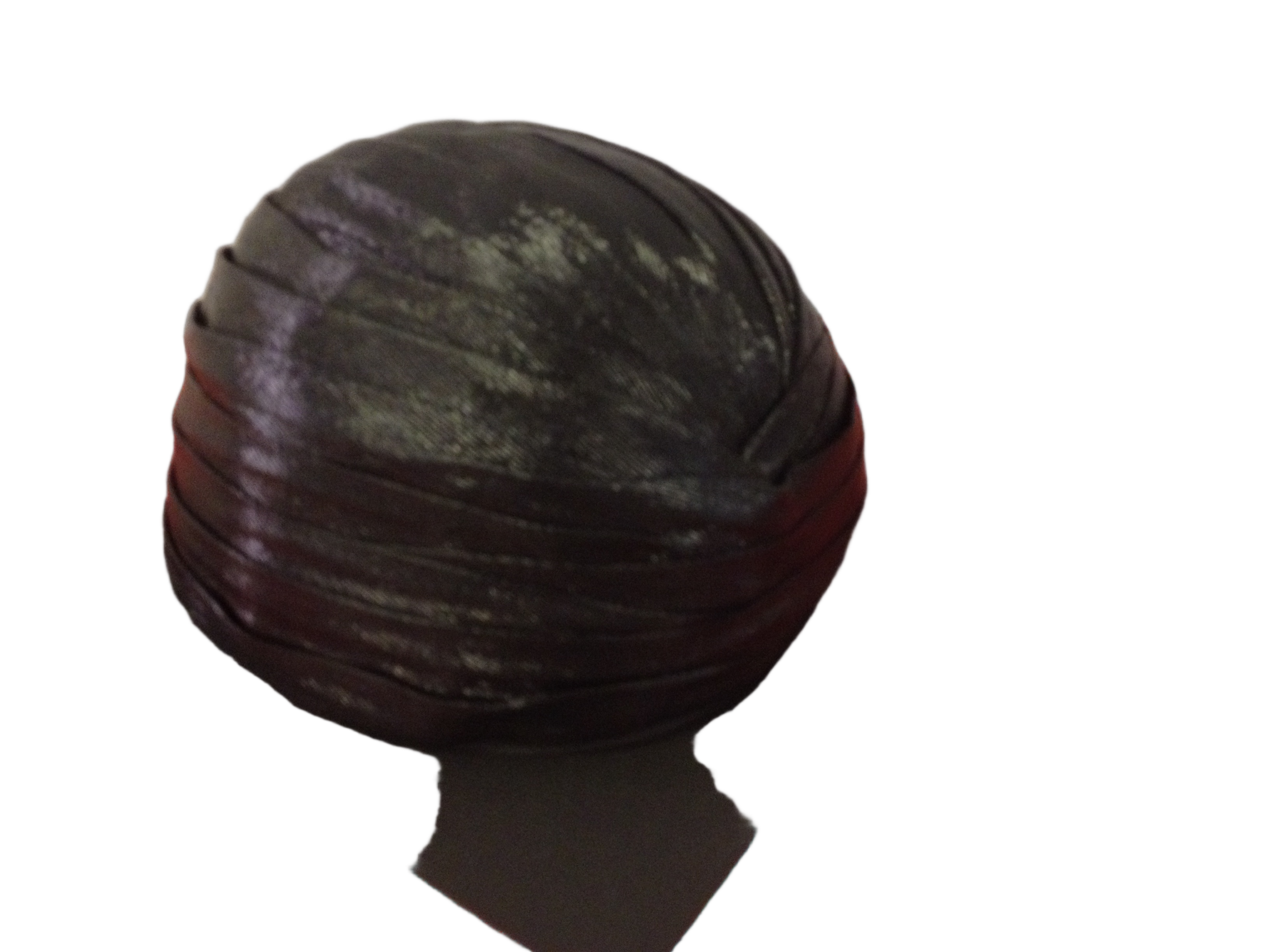Black Hat with Silk and Metallic Fiber