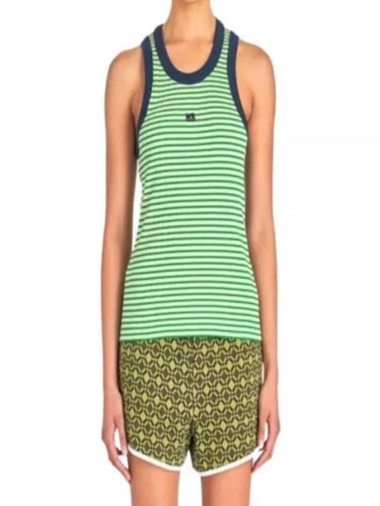 Striped Sleeveless Tank Top with Ribbed Details