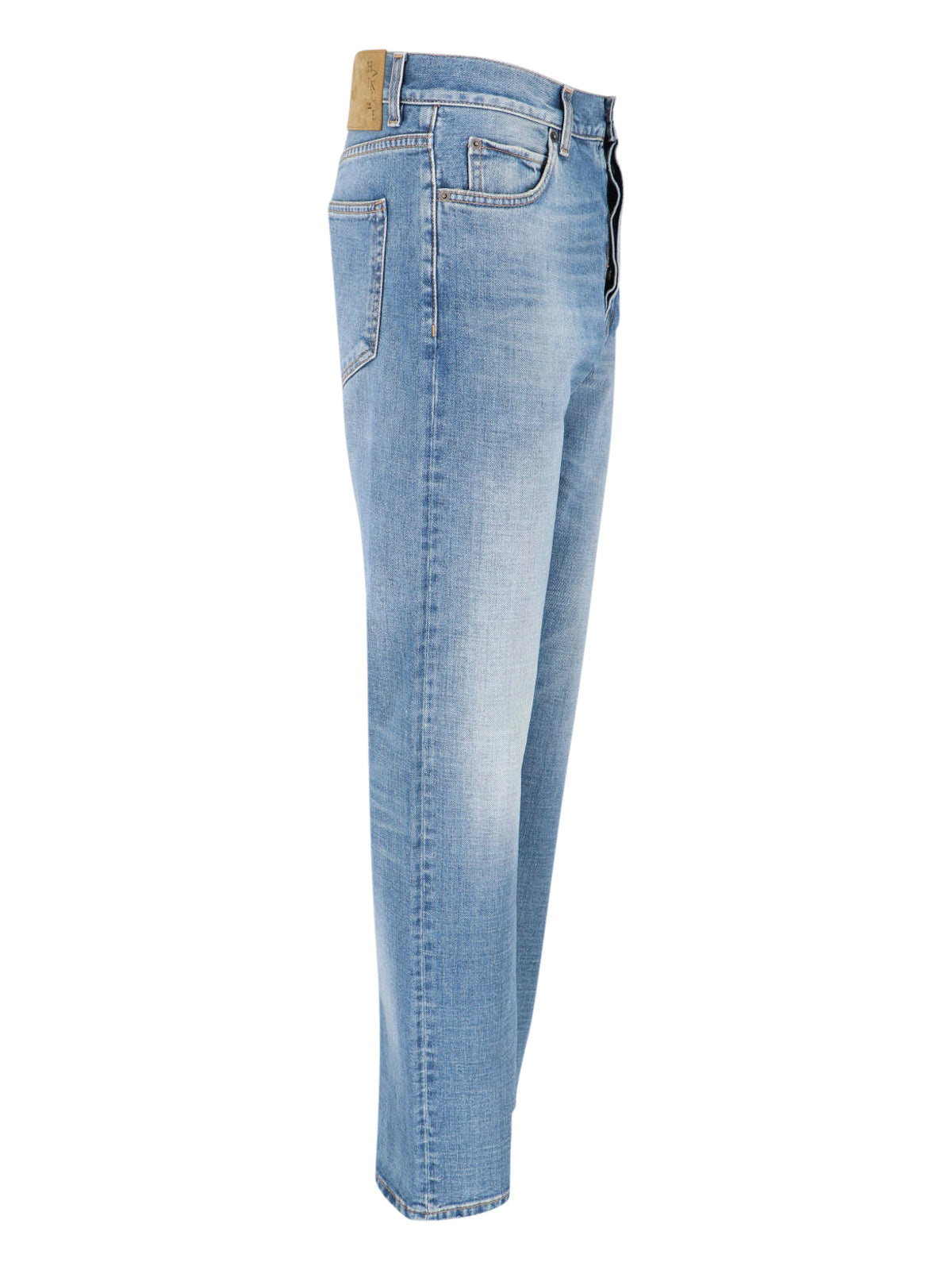Blue Blake Mid-Rise Straight Denim Jeans