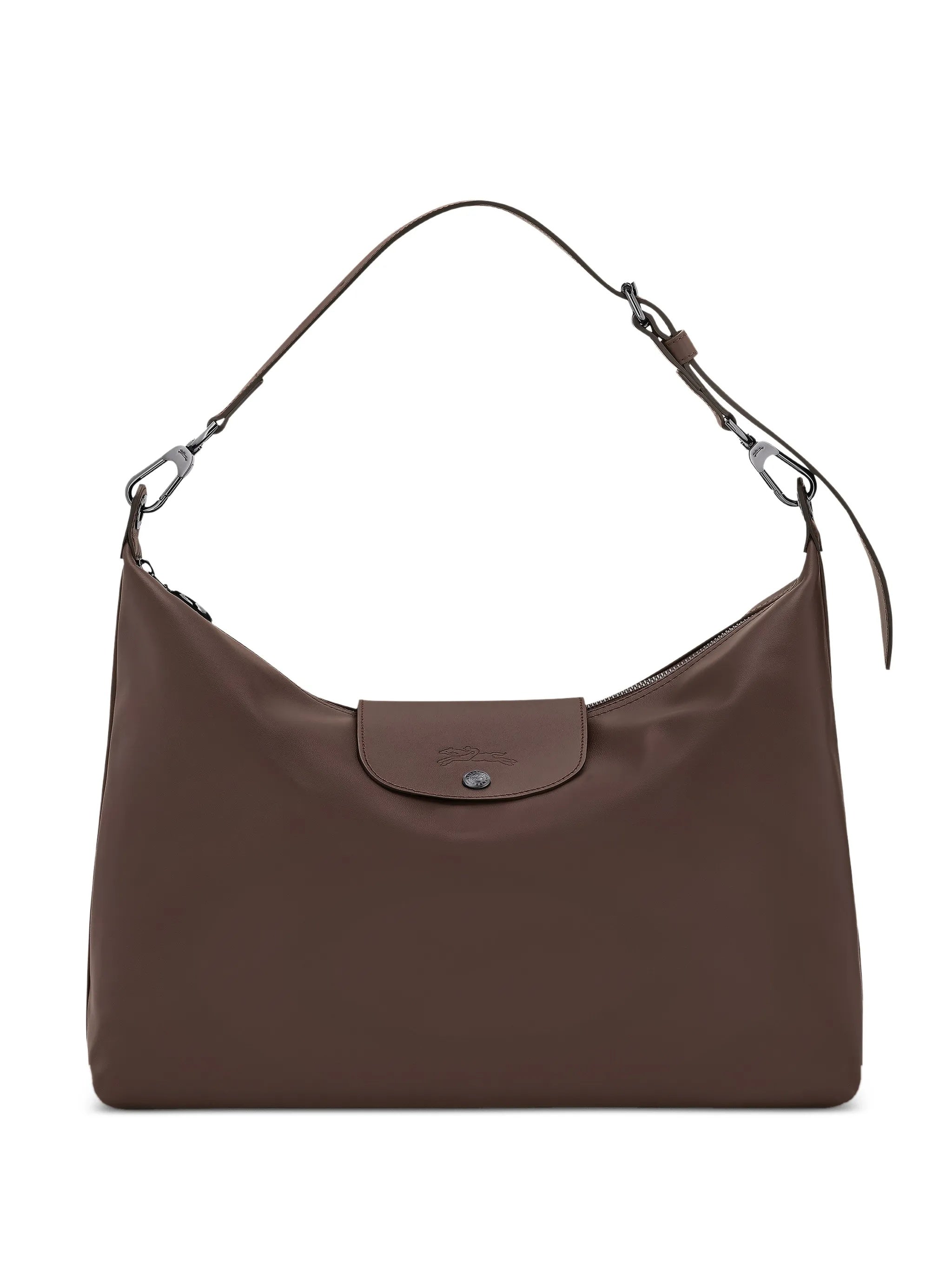 Rectangular Brown Shoulder Bag With Adjustable Strap