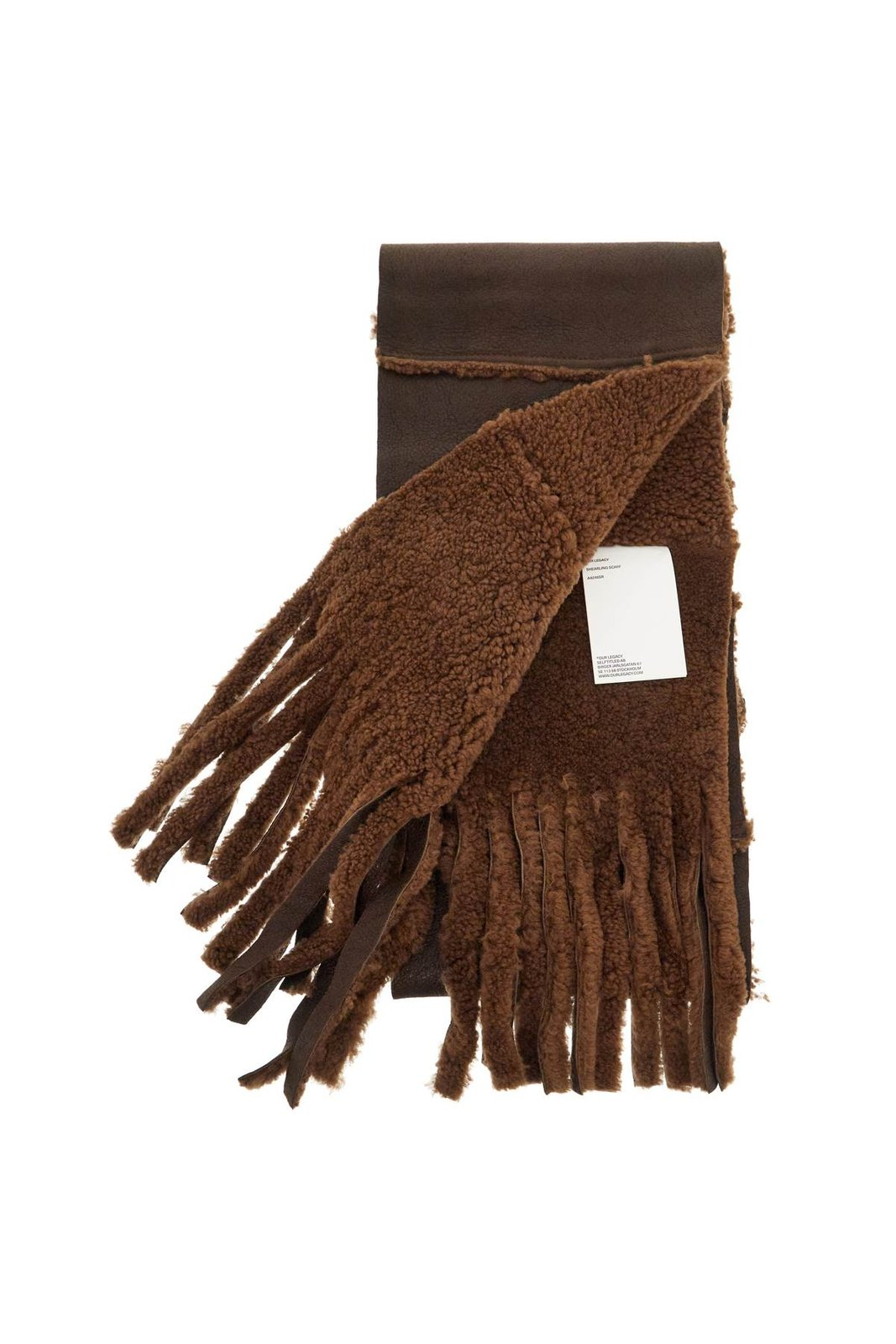 Lambskin Leather Scarf with Segmented Design