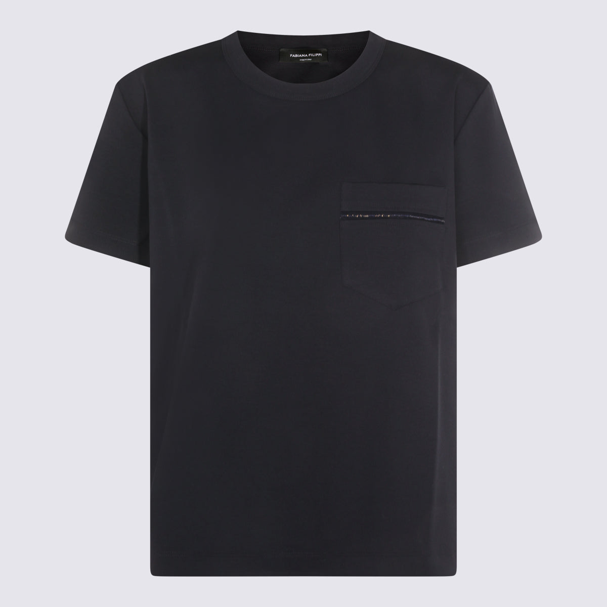 Navy Viscose T-Shirt