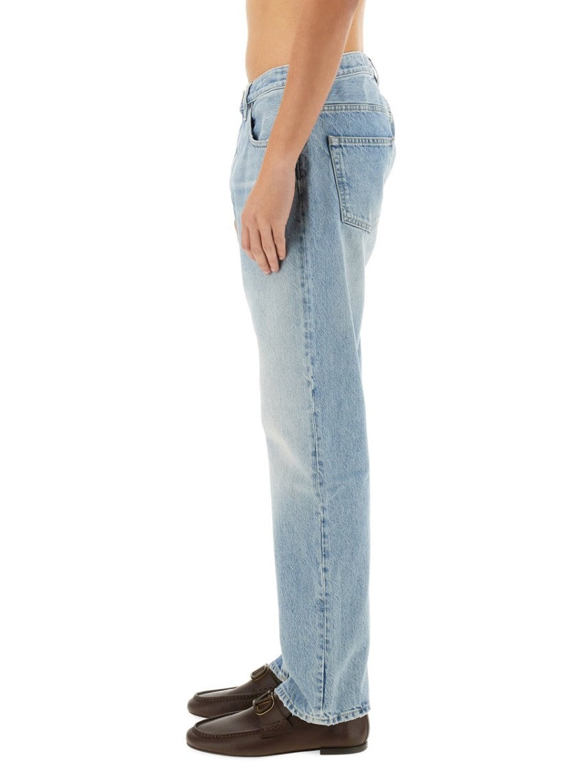 Regular Fit Denim Pants With Vintage Appeal