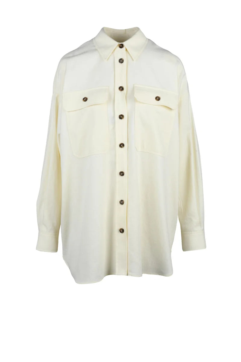 Oversized Cotton Shirt - White