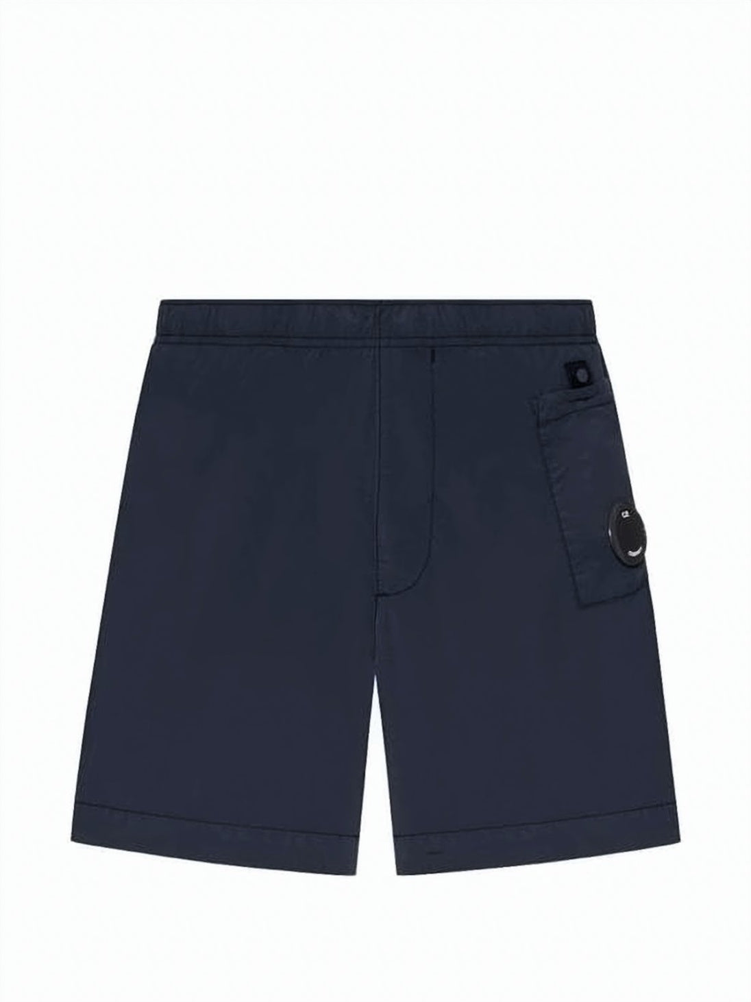 Blue Minimalist Polyamide Beach Shorts