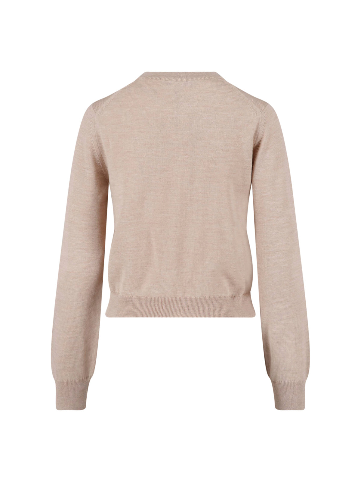 Beige Baby Fox Merino Wool Cardigan