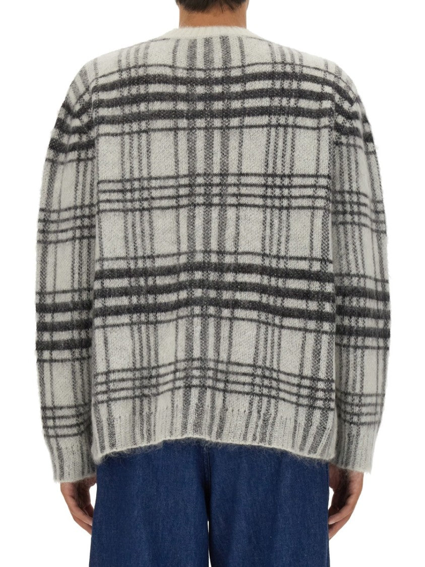 Classic Plaid Knit Jersey With Bold Anchor Logo