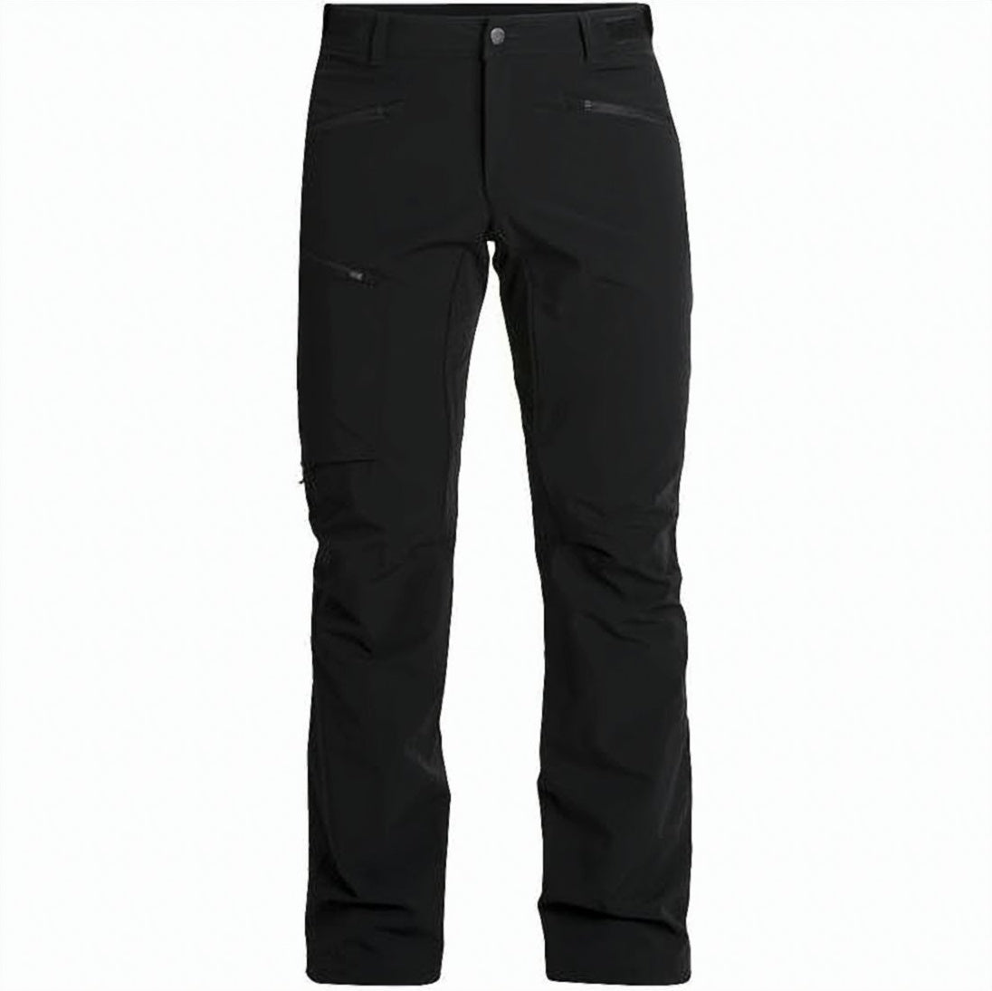 Straight Black Pants With Articulated Knees