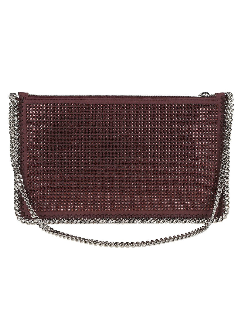 Textured Burgundy Clutch Bag