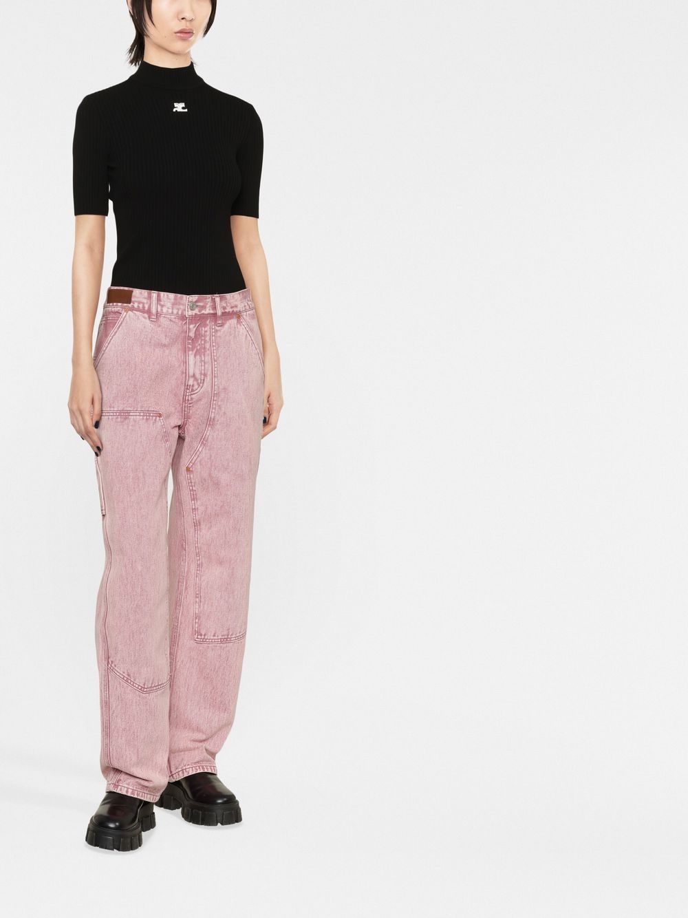 Logo-Print Knitted Top