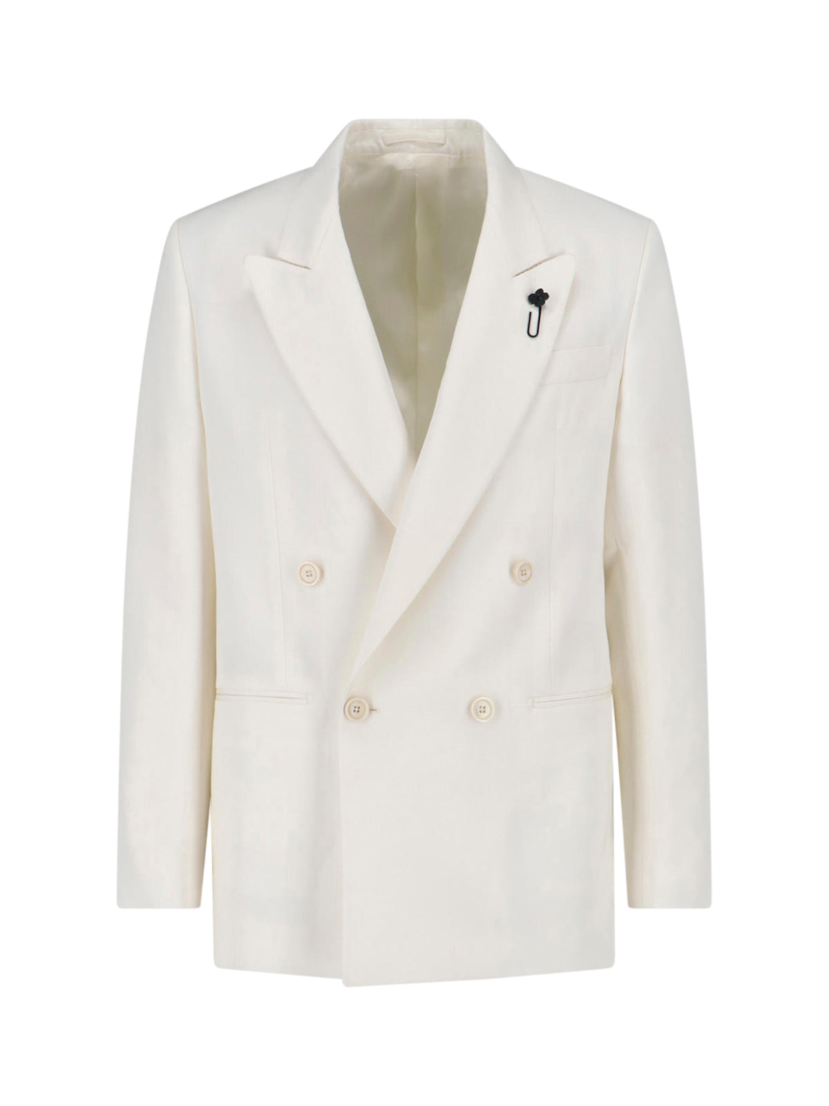 Double-Breasted White Jacket