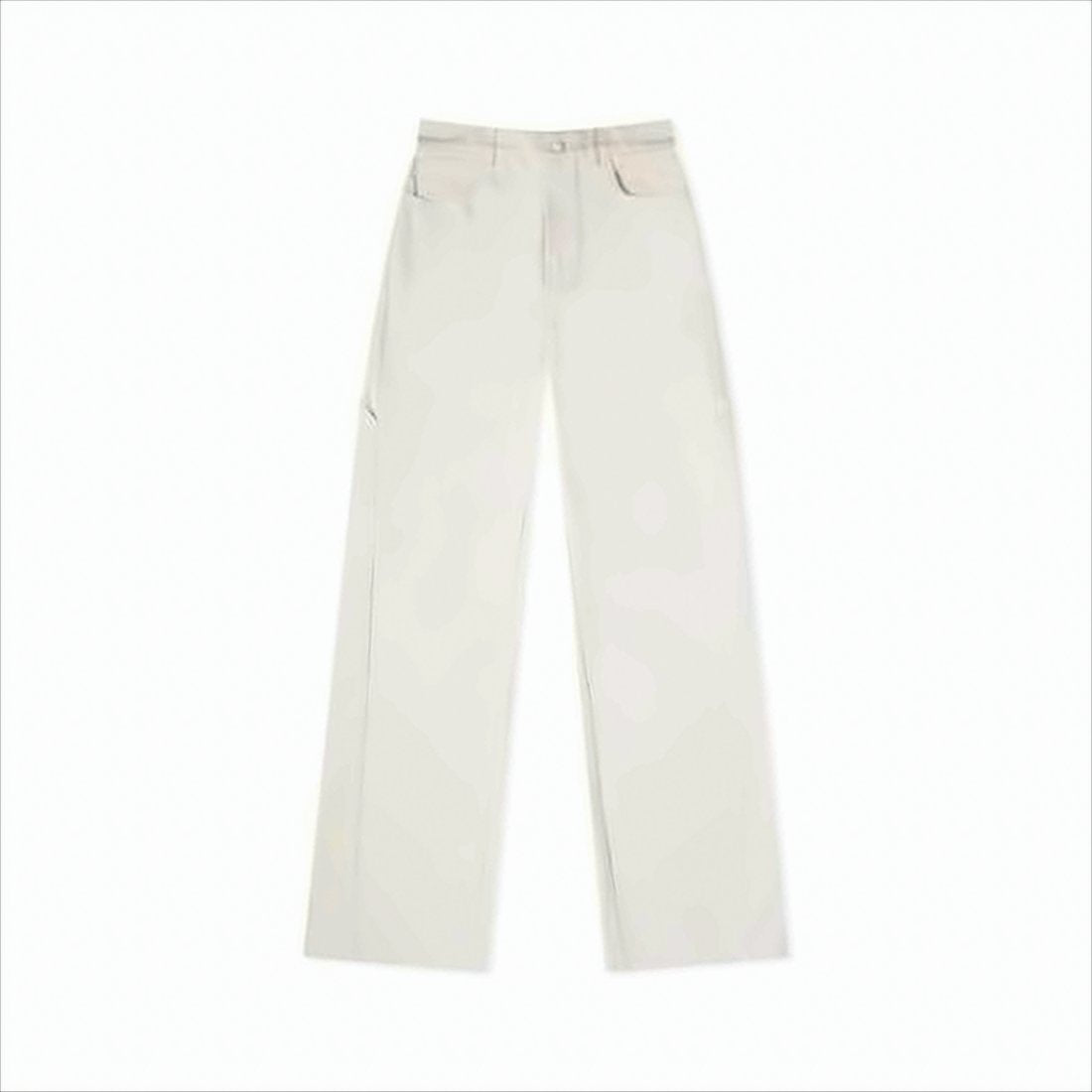 Tailored Straight-Leg Pants with High Waist