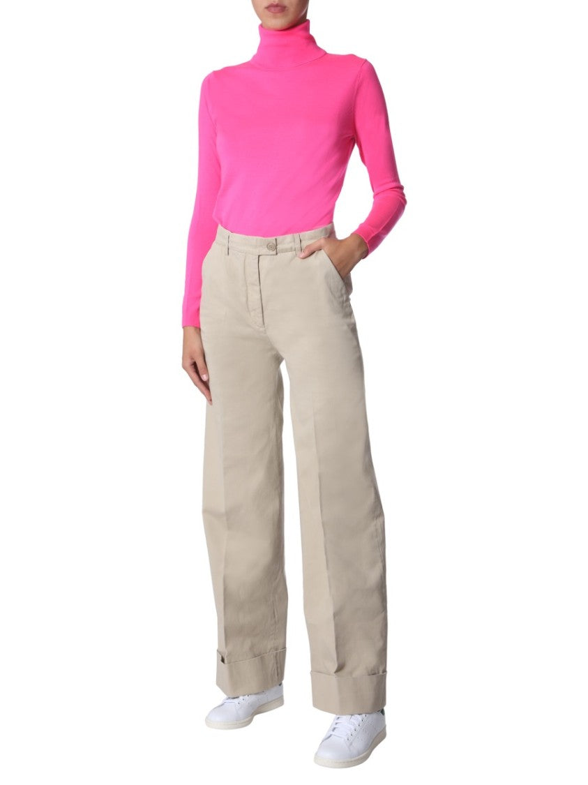 Relaxed Fit Wide Leg Pants