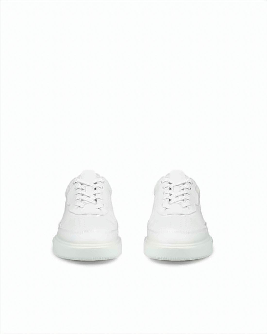 Minimalist White Sneakers with Perforated Detailing