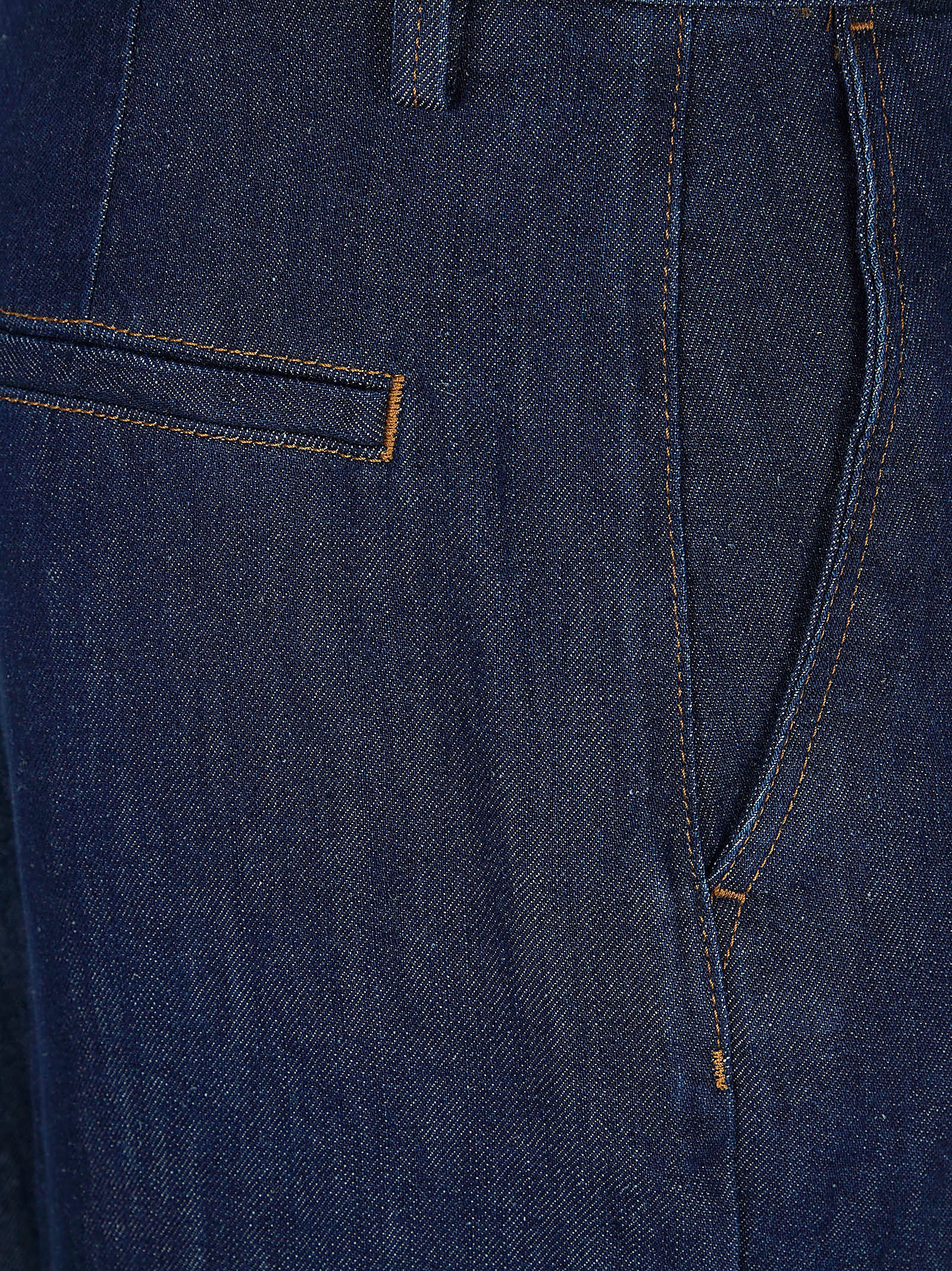 High-Waisted Wide Cotton-Linen Trousers