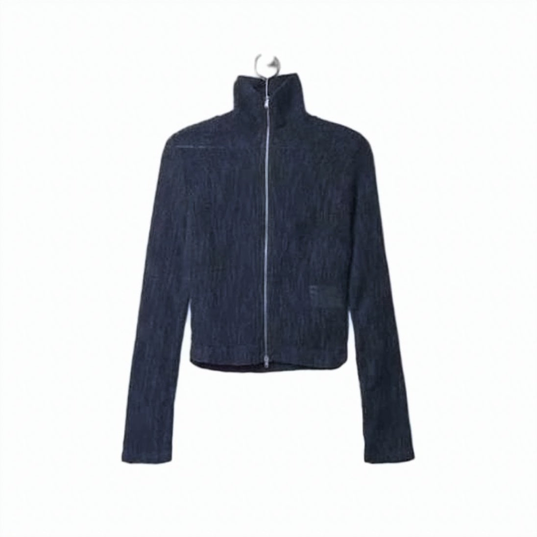 Hooded Top with Textured Linen-Cotton Blend