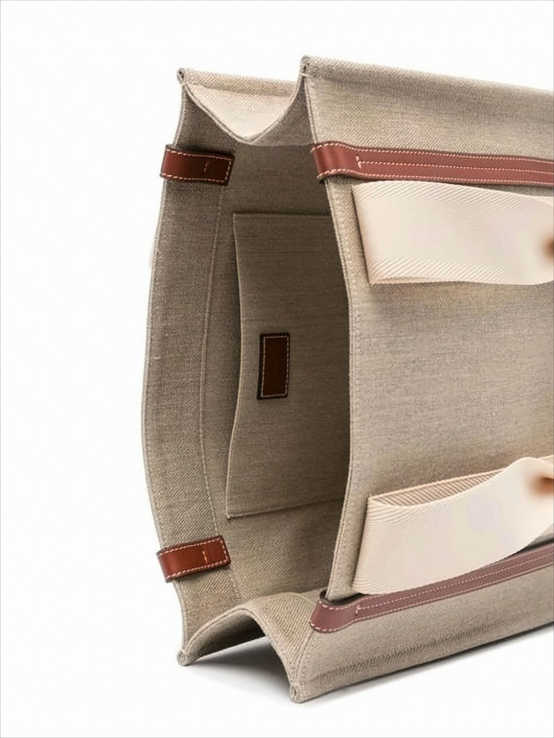 Structured Linen Tote Bag