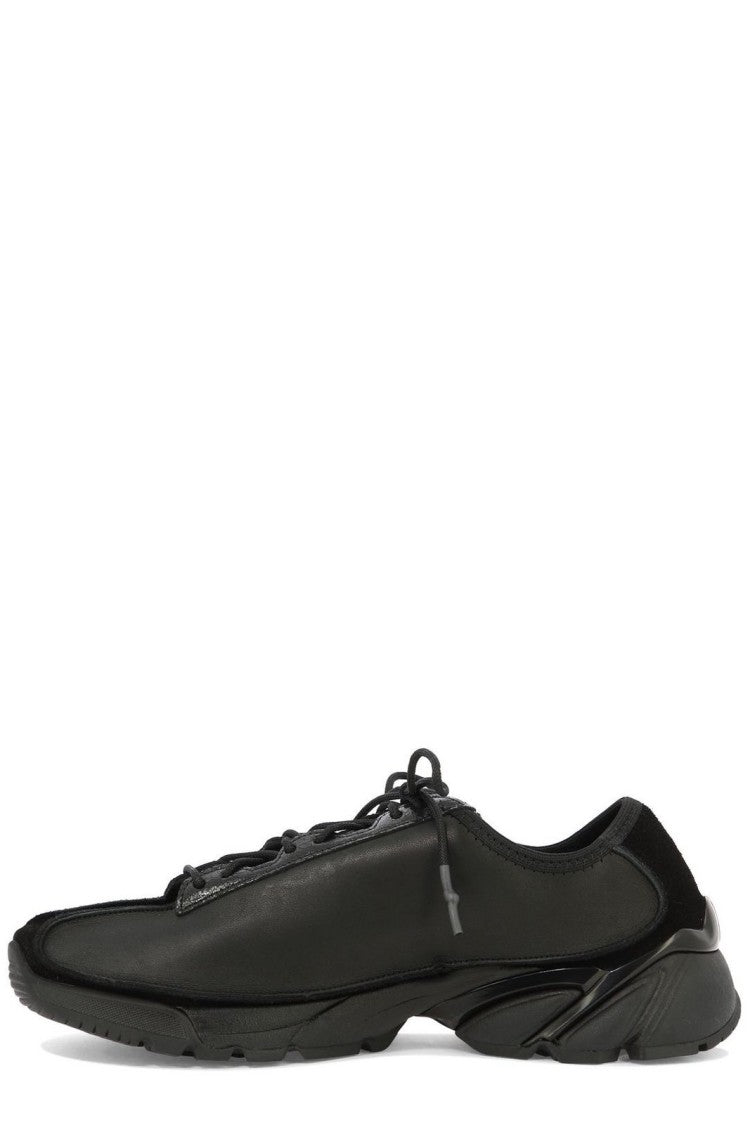 Black Sneakers With Suede Accents