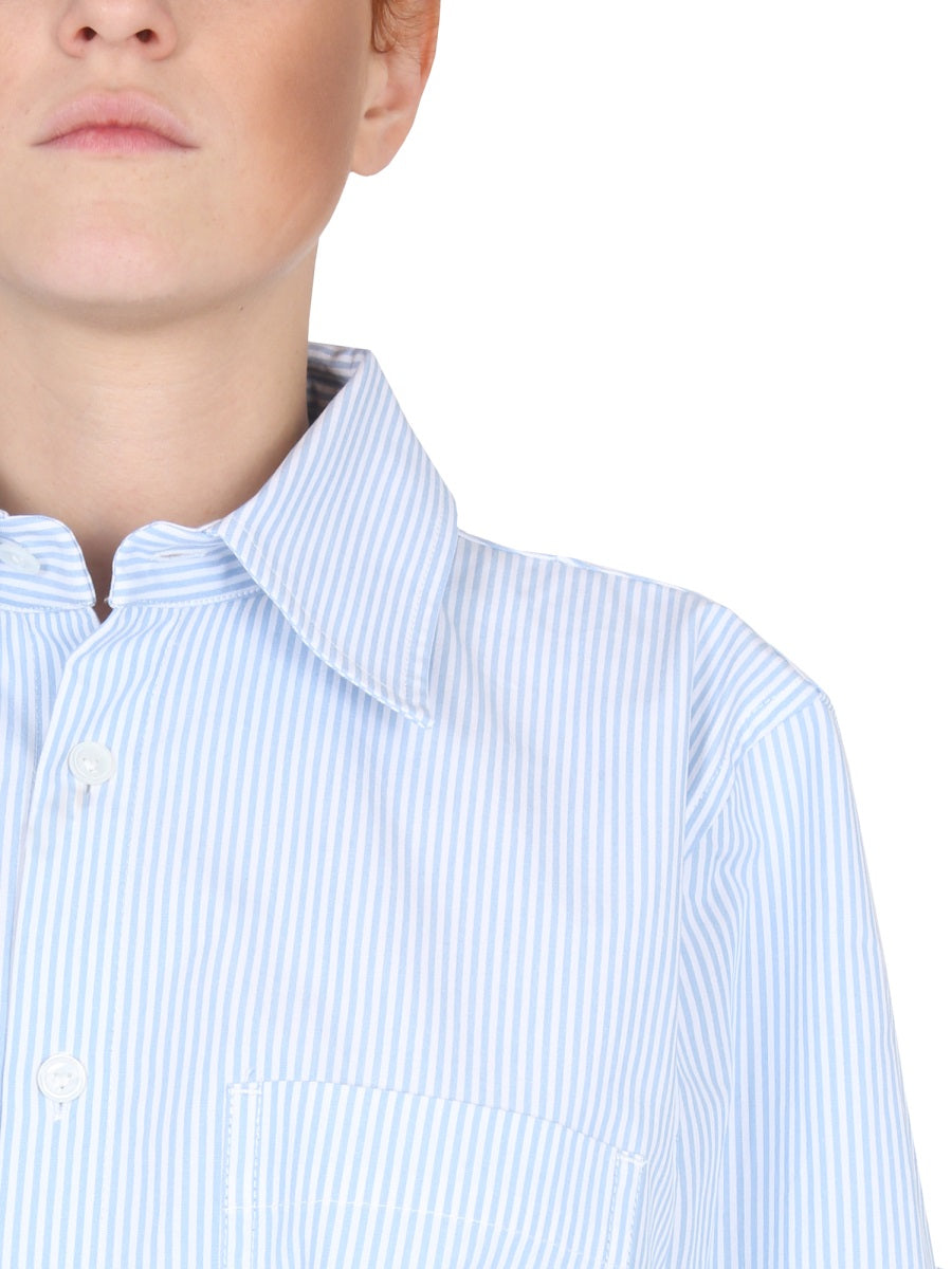 Shirt with Unique Curved Back Design