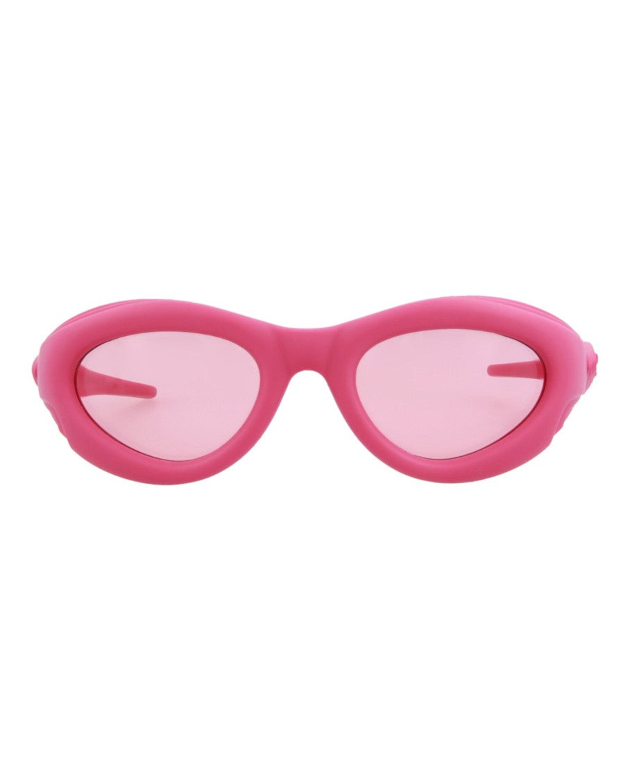 Oval-Frame Injection Sunglasses