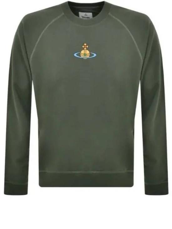 Crew Neck Sweatshirt with Unique Embroidered Design