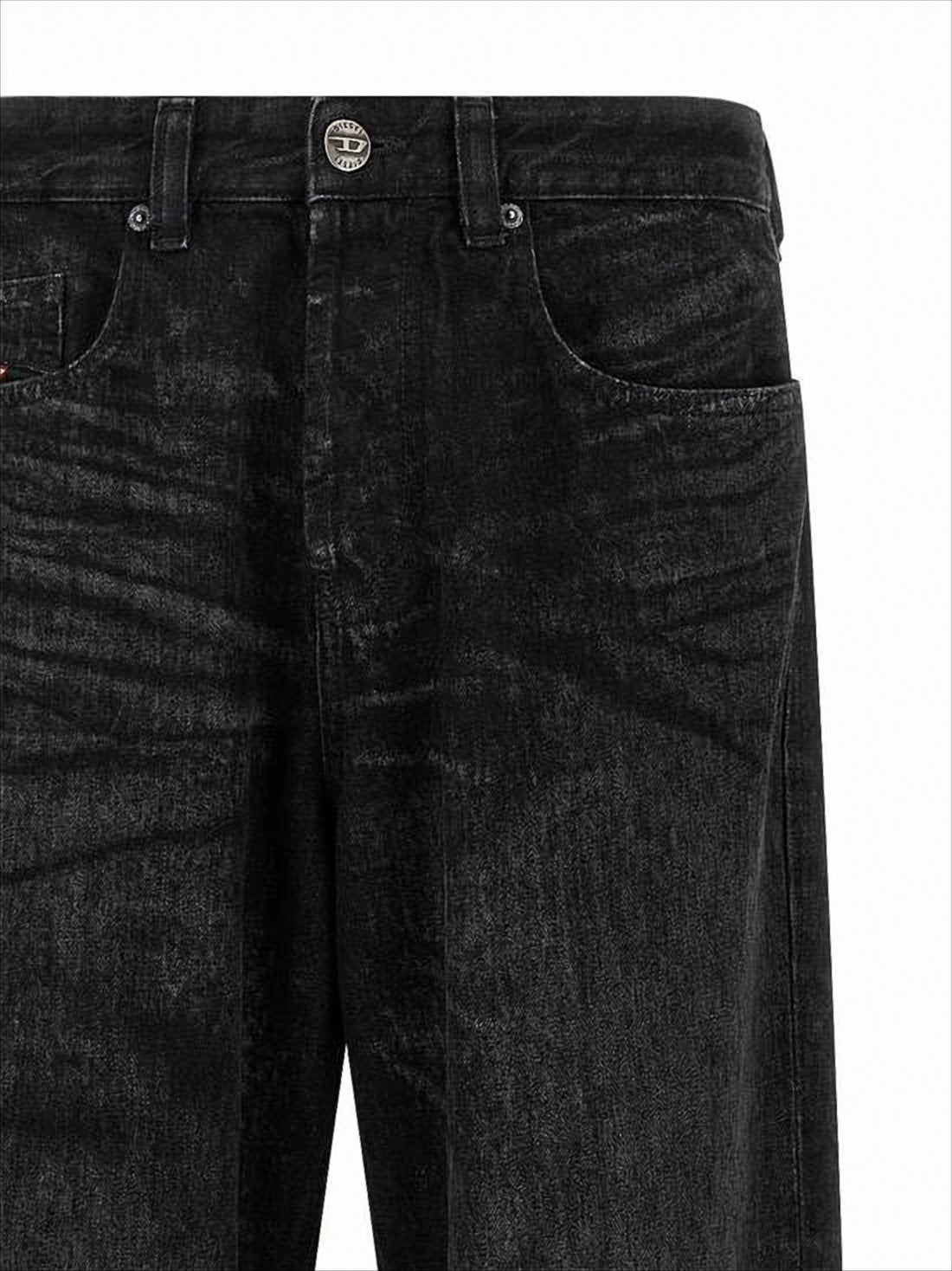 Relaxed Fit Black Denim Pants
