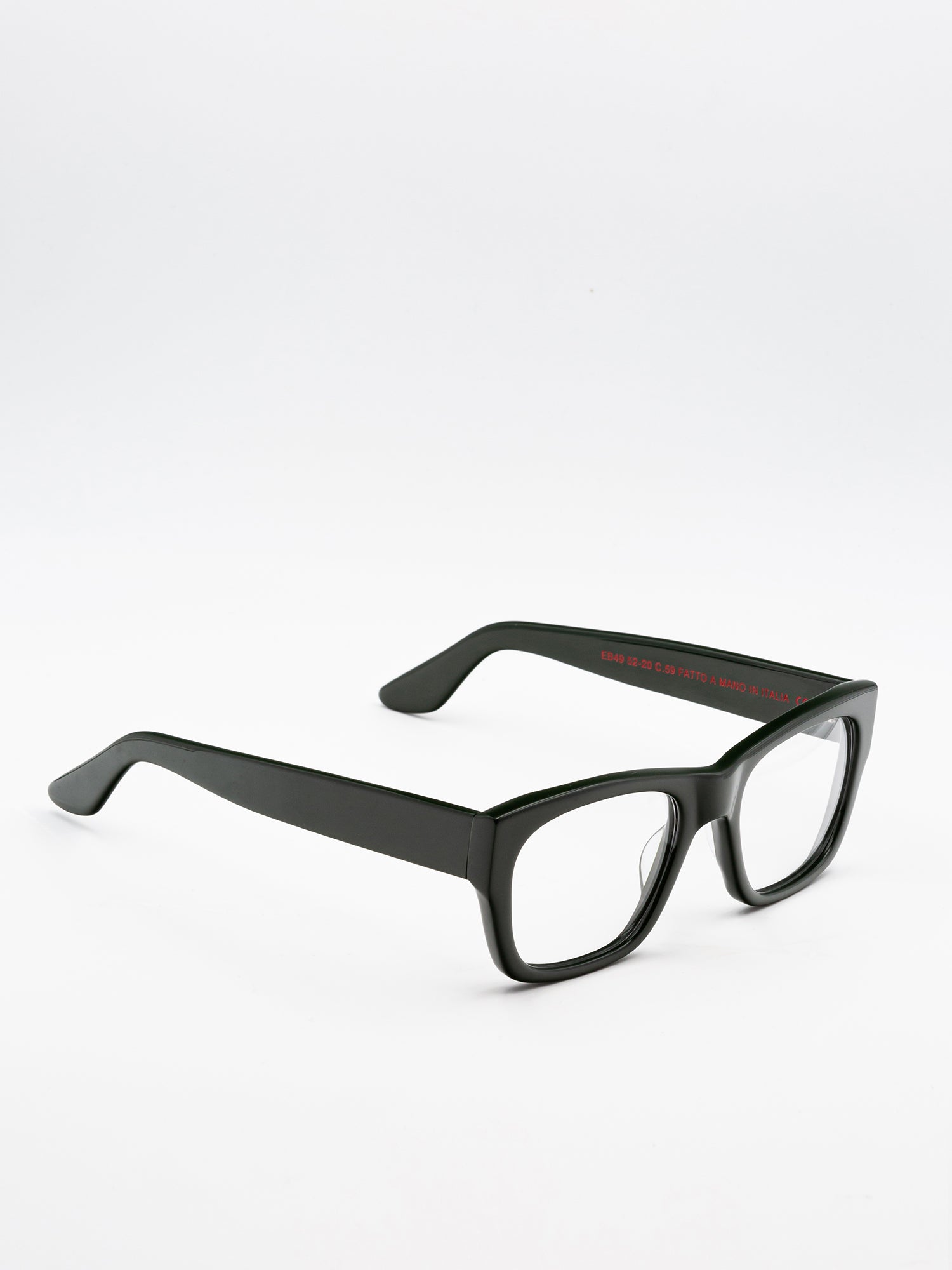 Black Acetate Optical Frames with Rectangular Design