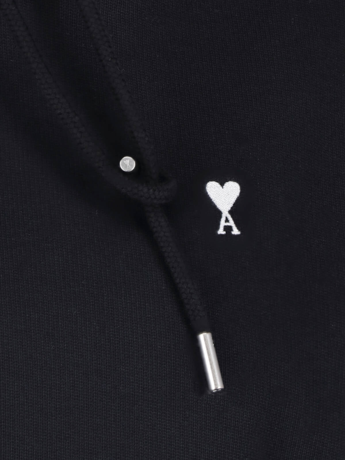 Black Ami de Coeur Cropped Hoodie