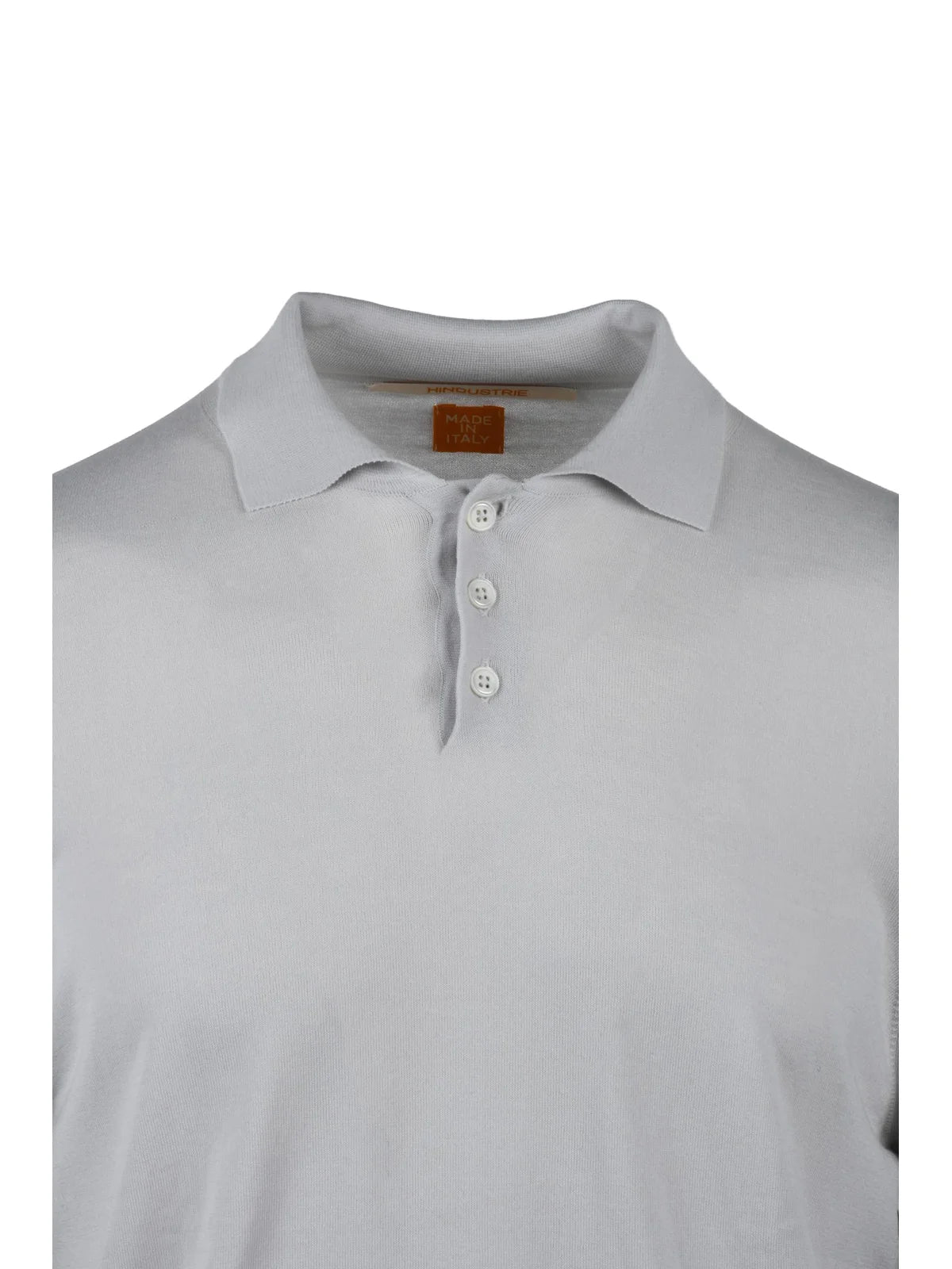 Knit Polo With Classic Collar And Three-Button Placket