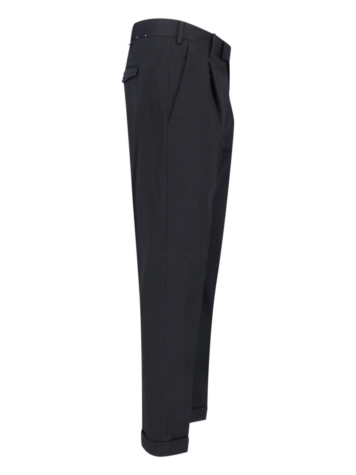 Tailored Black Trousers With Straight Leg Silhouette